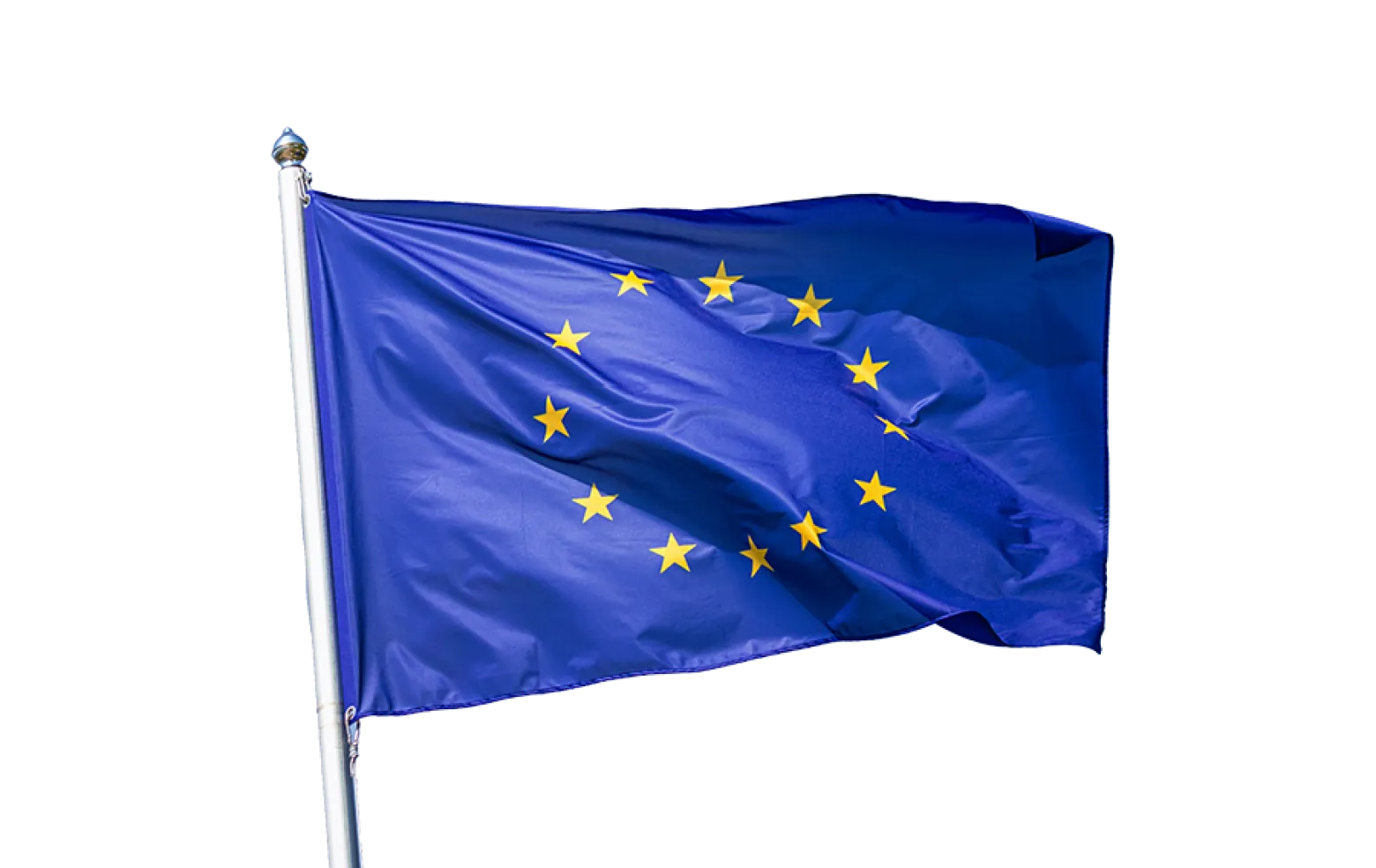 Bandiera dell'Unione Europea, simbolo dell'adeguamento di Legalmail allo standard europeo REM (Registered Electronic Mail) per le comunicazioni con valore legale della Pubblica Amministrazione in Europa.
